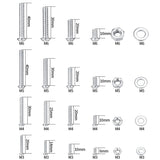 Metric Bolt Assortment with Nuts and Flat Washers, M3/M4/M5/M6 Cross Slotted Round Head Machine Screws TekShack