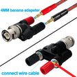 BNC Male Plug to 2X 4mm Dual Banana Female Jack Socket Binding Post TekShack