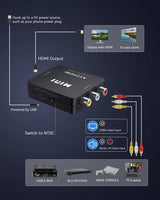 RCA to HDMI Converter – 1080P AV Composite Video Adapter Mini