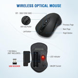 Wireless Keyboard & Mouse Combo Full-Size w/ Palm Rest Black #KBM-2400 Radio Shack