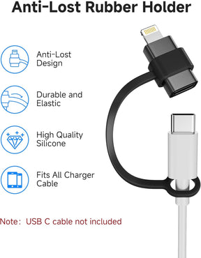 MFi Certified USB-C to Lightning Adapter (4-Pack) – 27W Fast Charging & Data Sync TekShack