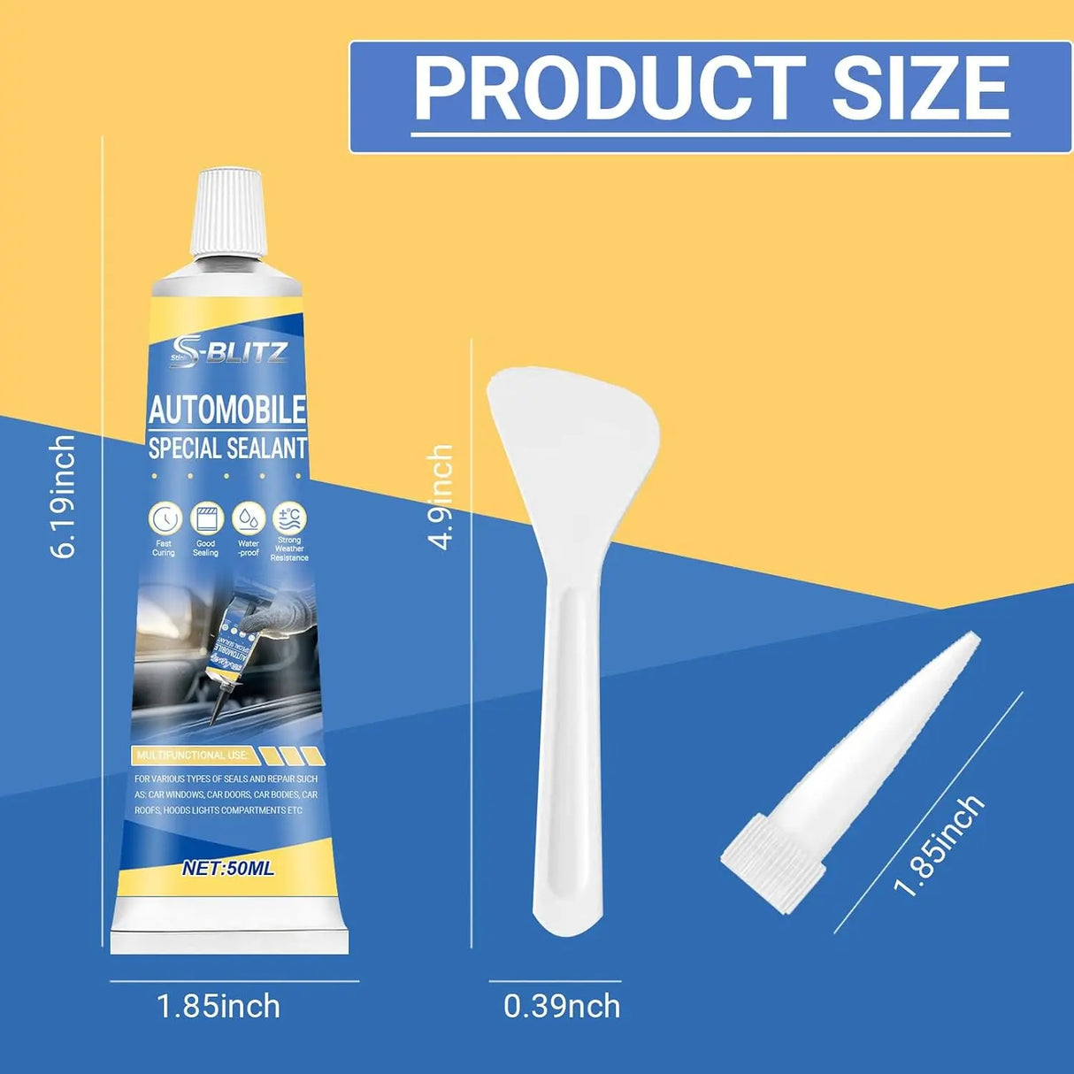 StinkBlitz Automotive Body Adhesive Sealant 3.4 oz 2-Pack B003-Series01
