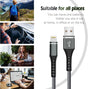 iPhone Lightning Cable 3FT Fast Charger – 1-Pack (Random Color) TekShack