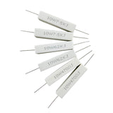 Cement Resistor 10W Resistance 10 Watt ±5% Power Resistors (100 Ohm - 100K Ohm) TekShack