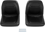High Back Utility Vehicle Seats 2-Piece Set Black PU