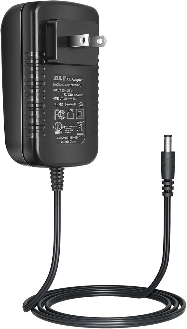 AC to DC 24V 2A Power Supply Adapter TekShack