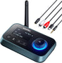 Bluetooth Transmitter – Dual Headphones, RCA/AUX/Optical, LCD Soomfon