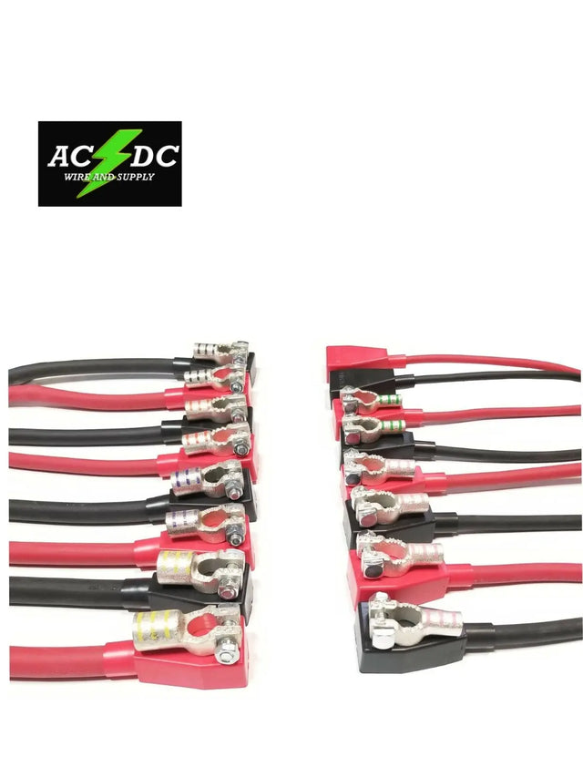 Battery Cable Ends Copper Top Post Terminal Connectors 4 GAUGE THUR 4/0 W/ BOOTS ACDC