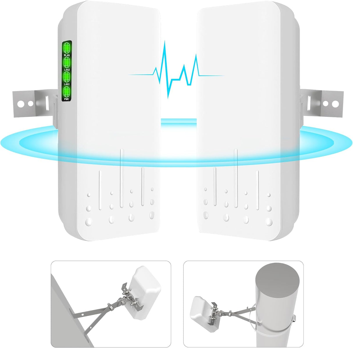 Wireless Point-to-Point Outdoor Bridge Kit (2-Pack) TekShack