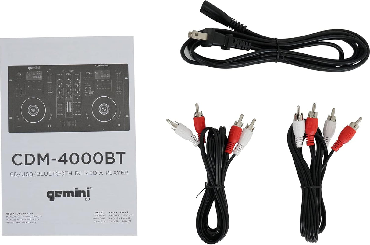 Gemini CD/USB  Media Player with Bluetooth (Black) CDM-4000BT Gemini