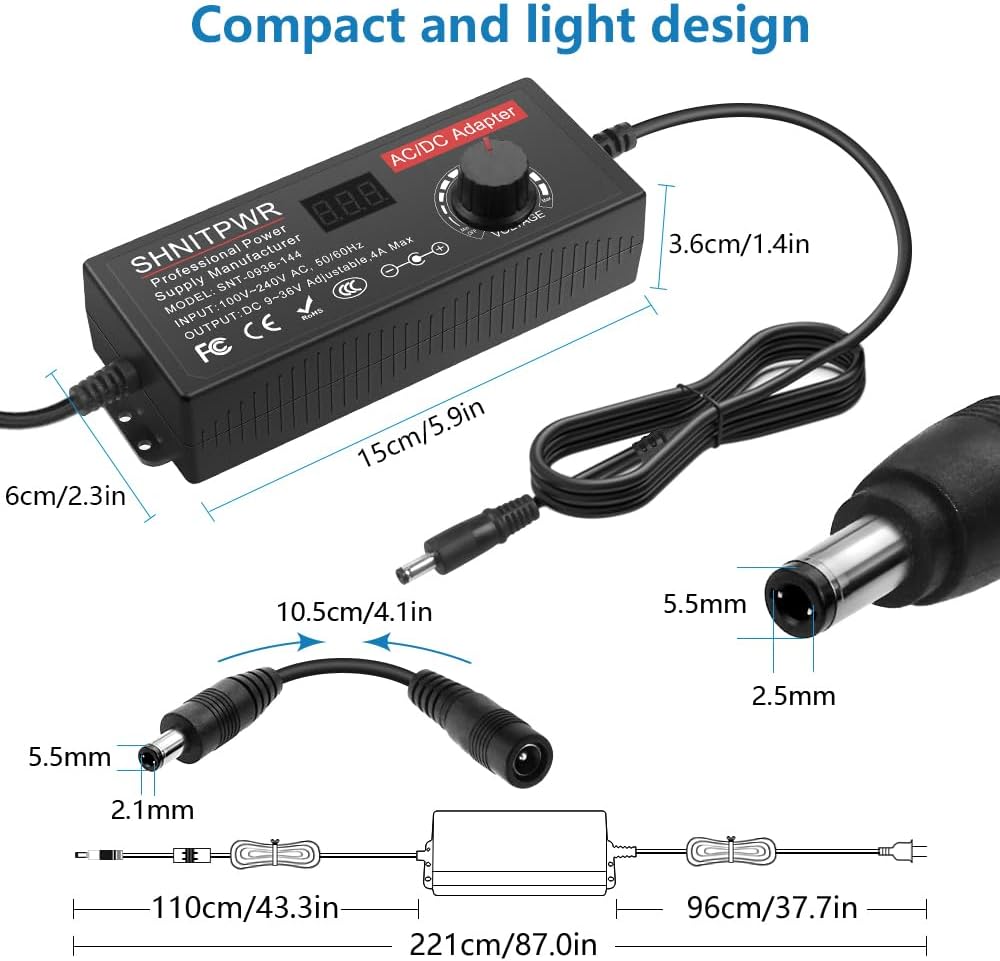 3V ~ 24V 3A 72W Power Supply TekShack