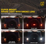 High Mount Brake Lights with Signal/Reverse/Brake/Running light Compatible with Jeep Wrangler JK JKU 2007-2018
