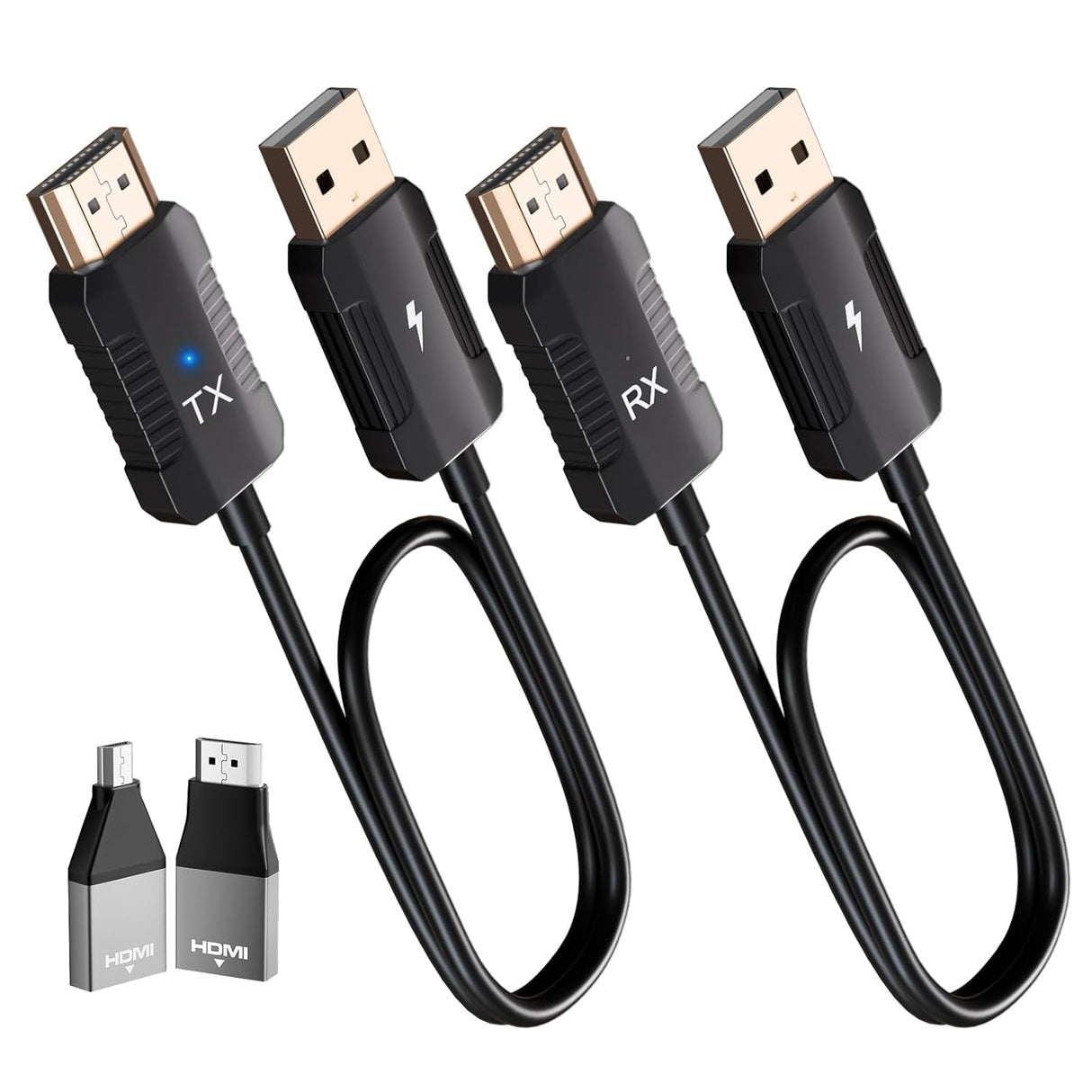 Wireless HDMI Transmitter & Receiver Kit, 4K Decode / 1080P Output, Plug & Play HDMI Extender, 2.4G/5G Wireless Video & Audio Streaming for Laptop, PC, TV Box, Monitor & Projector – Black TekShack
