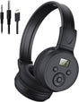 Rechargeable Portable FM Radio Headphones – Wireless Headset with Ear Muffs & Built-In FM Receiver TekShack