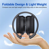 Rechargeable Portable FM Radio Headphones – Wireless Headset with Ear Muffs & Built-In FM Receiver TekShack