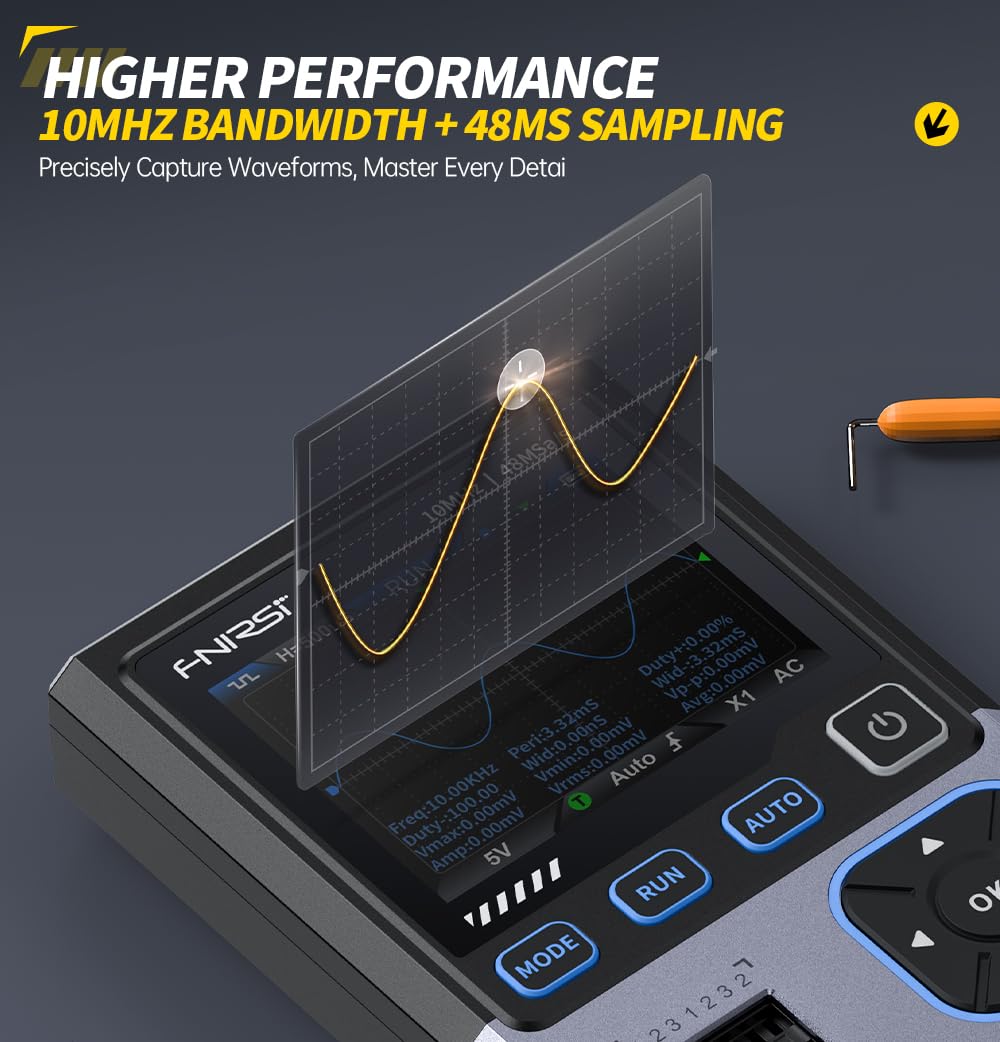 FNRSI DSO-TC4 3-in-1 Digital Oscilloscope/Transistor Tester/Signal Generator Mini