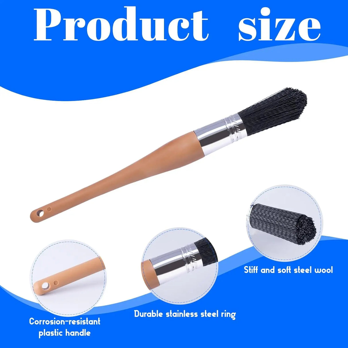 Wesquer Parts Cleaning Brush for Automotive Engine Metal Components 2 Each
