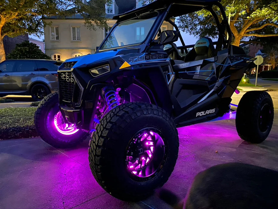 ANNEAUX DE ROUE ILLUMINÉS À LED ORACLE LIGHTING - VÉHICULES UTV, ATV ET SXS