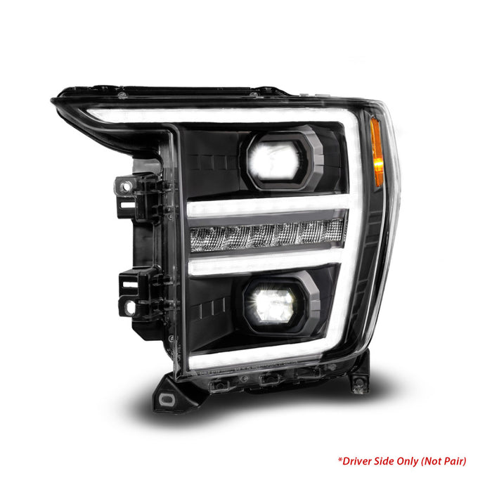 Phare projecteur à LED Anzo 21-23 Ford F150 avec commutateur arrière + séquentiel - Noir (côté conducteur uniquement)