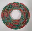 25 FT 1/2" HOLIDAY GREEN RED GOLD STRIPE PET EXPANDO SLEEVING BRAID AC/DC WIRE AND SUPPLY