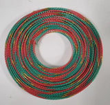 25 FT 1/2" HOLIDAY GREEN RED GOLD STRIPE PET EXPANDO SLEEVING BRAID AC/DC WIRE AND SUPPLY