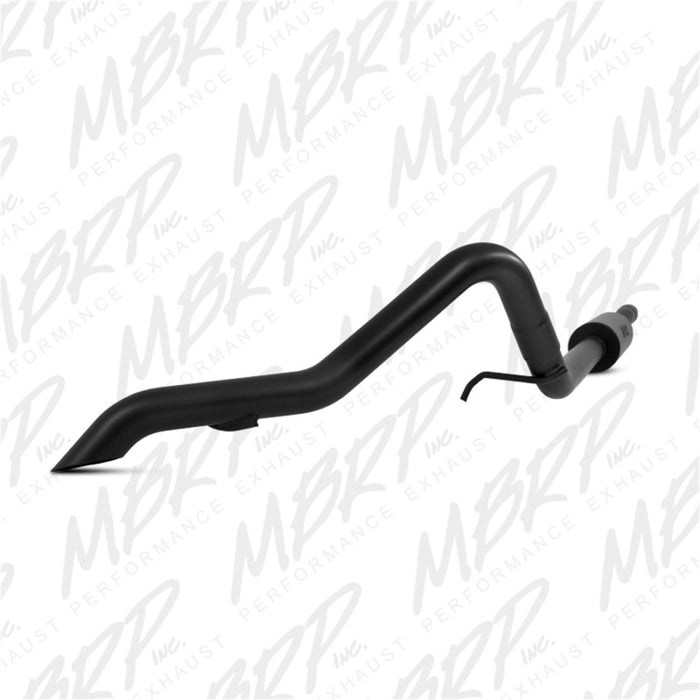 Échappement tout-terrain noir à sortie arrière simple pour Jeep Wrangler/Rubicon 3,6 L V6 Cat Back MBRP 12