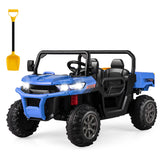 Electric 2 Seater UTV Dump Truck with Remote Control and Dump Bed