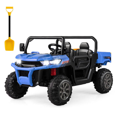 Electric 2 Seater UTV Dump Truck with Remote Control and Dump Bed