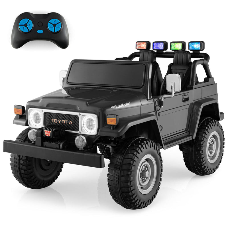 12V Licensed Toyota FJ40 RC Truck with Laser Light and Music - 2 Seater Ride-On Car