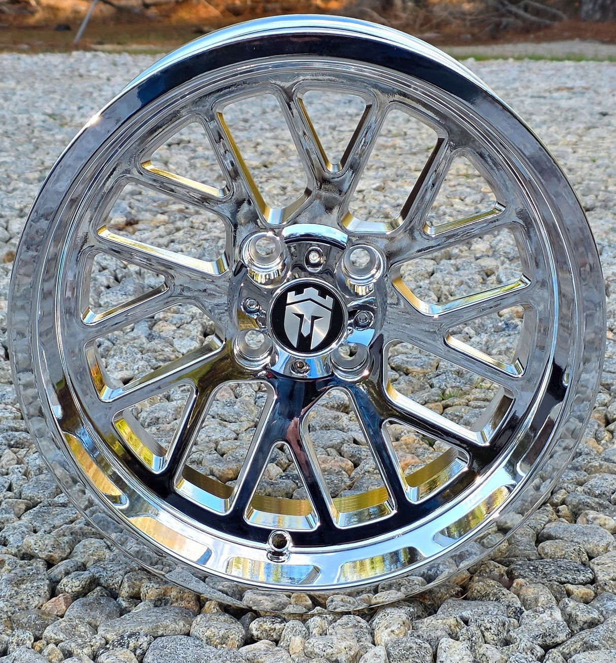 Empire® 15" Knight K4 PVD Chrome Golf Cart Wheel