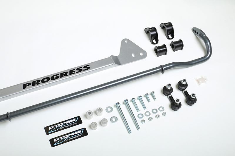 Progress Tech 92-95 Honda Civic / 92-95 Honda Del Sol Tubular Rear Sway Bar (25mm - Adjustable)