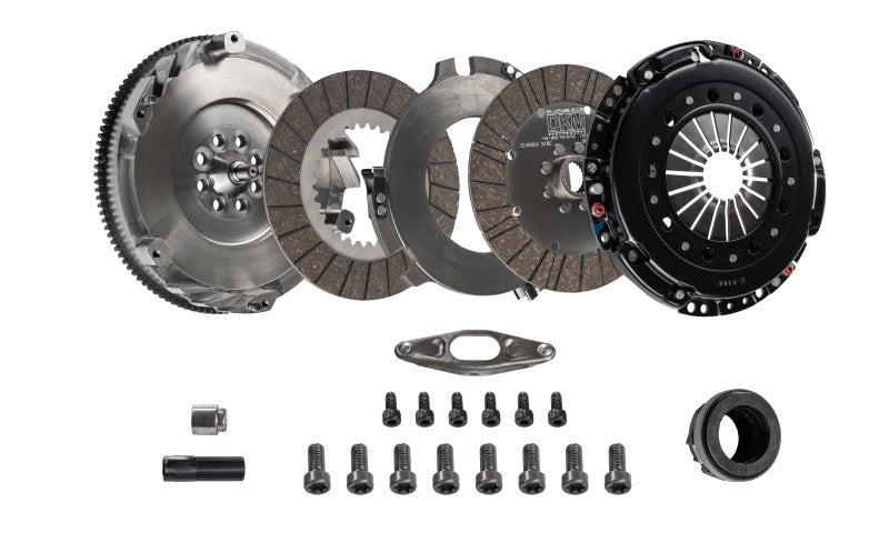 Kit d'embrayage à double disque organique DKM Clutch BMW E9X 335i MS avec volant moteur (couple de 660 pi/lb)