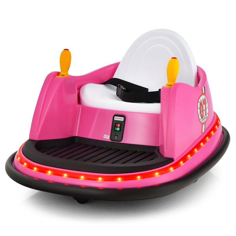360 Degree Spin Race Bumper Car for Kids with Remote Control - 12V Vehicle Ride-On Toy