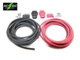 Military Style Battery Terminal 1 awg Gauge Relocation Cable Wire Kit AC/DC WIRE AND SUPPLY