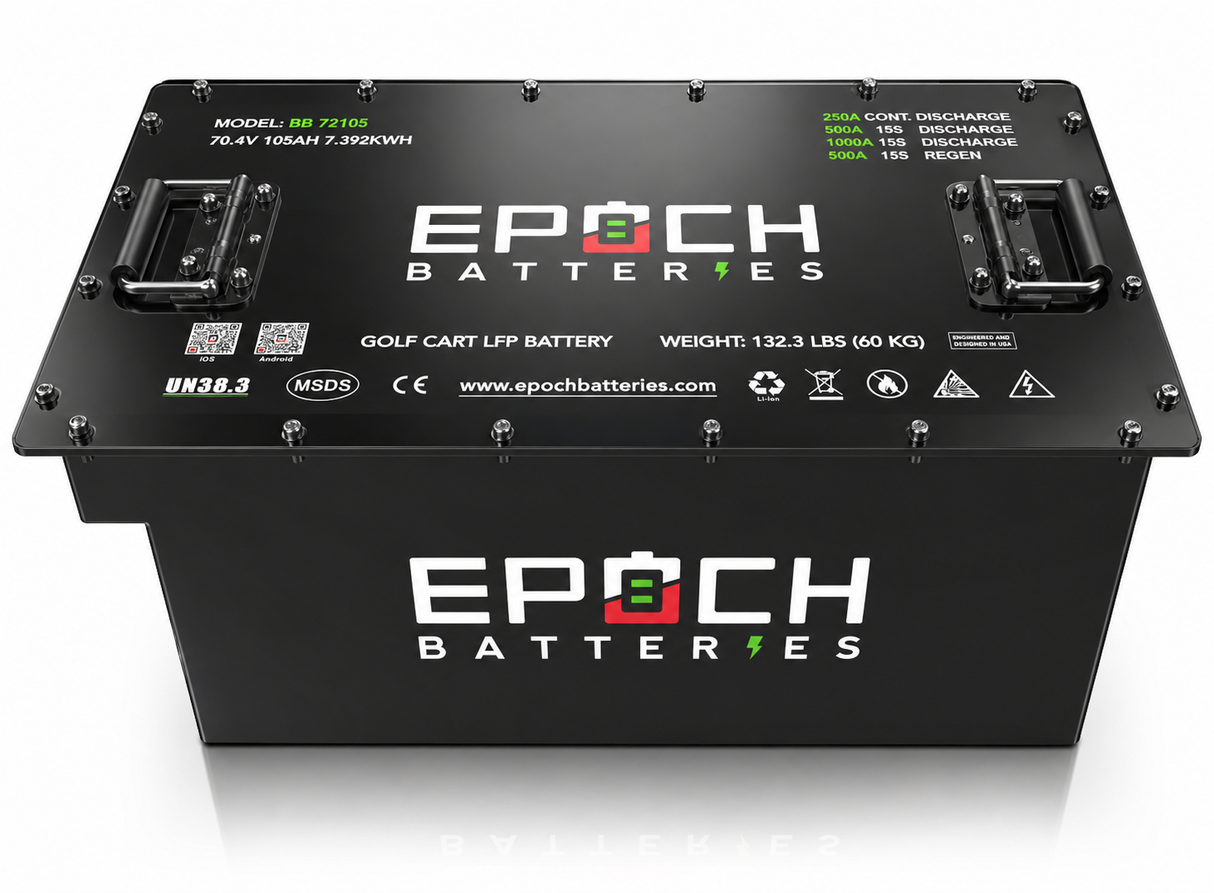 Epoch Batteries 72V 105Ah LiFePO4 Golf Cart Battery Complete Kit