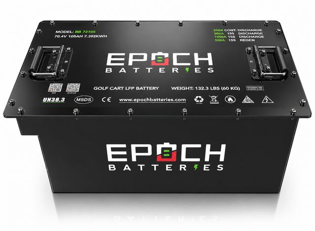 Epoch Batteries 72V 105Ah LiFePO4 Golf Cart Battery Complete Kit