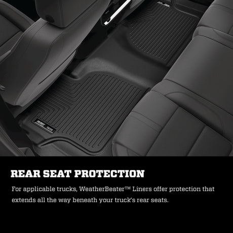Revêtements de sol noirs Husky Liners 10-12 Chevrolet Camaro WeatherBeater Combo