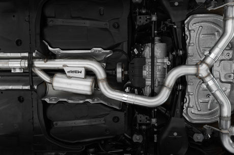 MBRP 2022 Volkswagen Golf R MK8 3 pouces Cat-Back Quad arrière avec embouts en fibre de carbone Suppression de la soupape d'échappement