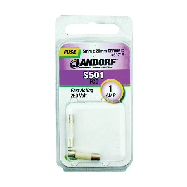 Jandorf Fast Acting 250 Volt 1 Amp Fuse #60716 Jandorf