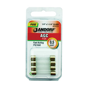 Jandorf Fast Acting 250 Volt .5 Amp Fuse #60624 Jandorf