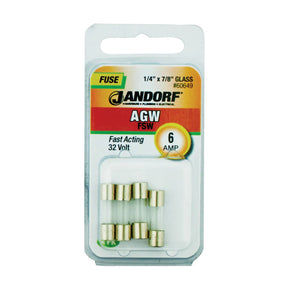 Jandorf Fast Acting 32 Volt 6 Amp Fuse #60649 Jandorf
