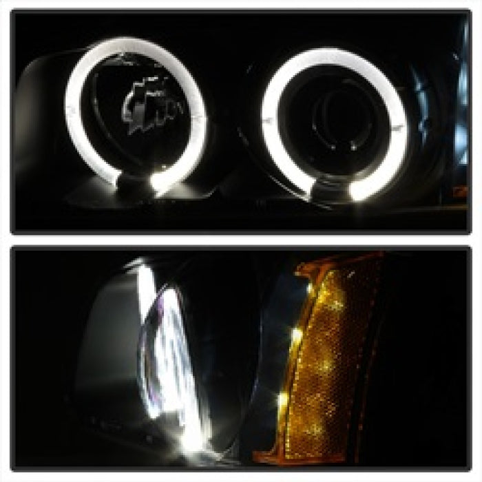 Spyder Chevy Silverado 1500 03-06 Projecteur LED Halo LED Ambre Reflctr Blk PRO-YD-CS03-AM-BK