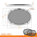 PRV 69GRILL-MESH Grill (PAIR) PRV Audio
