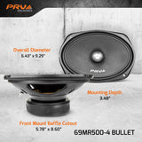 PRV Audio 69MR500-4 BULLET 500W Midrange Speaker (Single) PRV Audio