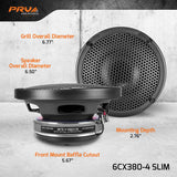 PRV Audio 6CX380-4 SLIM | 6.5" 380W RMS Coaxial Speaker (Single) PRV Audio