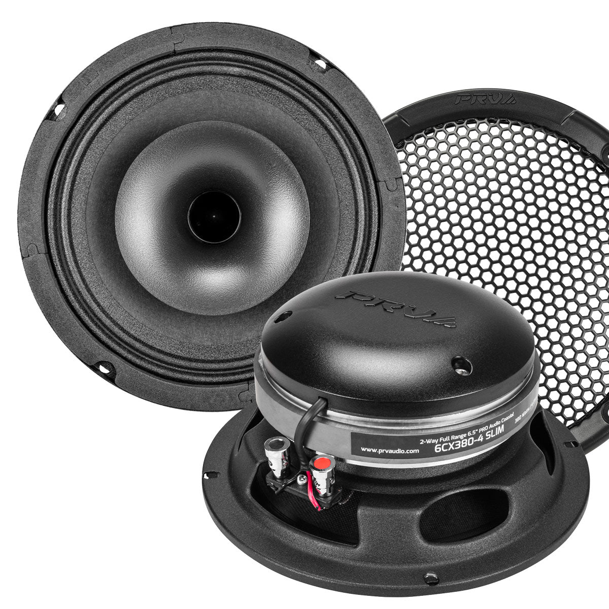 PRV Audio 6CX380-4 SLIM | 6.5" 380W RMS Coaxial Speaker (Single) PRV Audio
