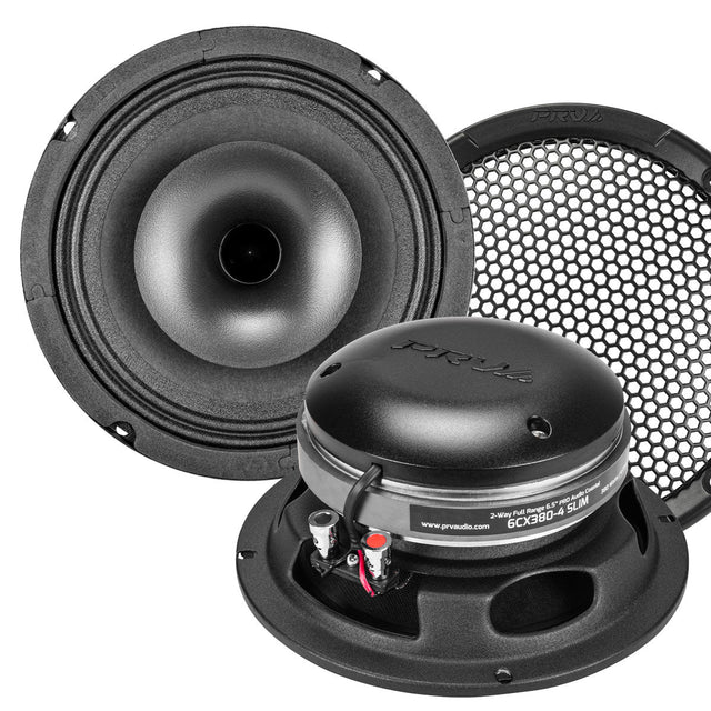 PRV Audio 6CX380-4 SLIM | 6.5" 380W RMS Coaxial Speaker (Single) PRV Audio