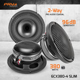 PRV Audio 6CX380-4 SLIM | 6.5" 380W RMS Coaxial Speaker (Single) PRV Audio