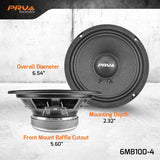 PRV 6MB100-4 (PAIR) Midbass PRV Audio