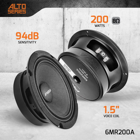 PRV Audio 6MR200A 6.5 Inch Midrange Speaker 8 Ohm